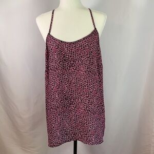 Reitmans Pink & Grey Splotchy Patterned Tank Top